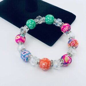 High-Quality Hand Designed  Flower Stretch Bracelet